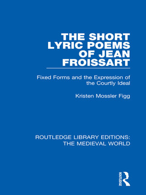 cover image of The Short Lyric Poems of Jean Froissart